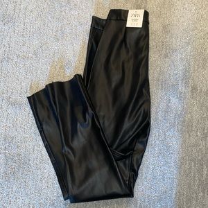 Zara high rise leather pants. Size small and never worn! Still has tag!
